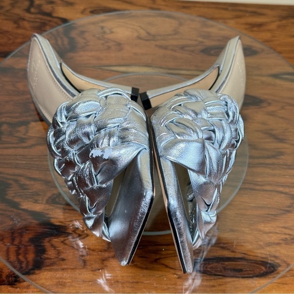 Marc Fisher Draya Square Toe Slide in silver - Picture 13 of 16